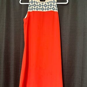 Orange Halter Sheath Mini Dress for Cocktail